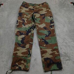 Vintage US Military Pants Men Medium Green Woodland Cargo Pockets